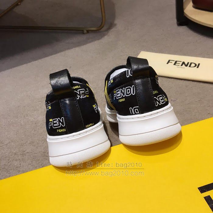 FENDI男鞋 2019最新 小怪獸款 閃亮布料 芬迪休閒男鞋  jpx1384